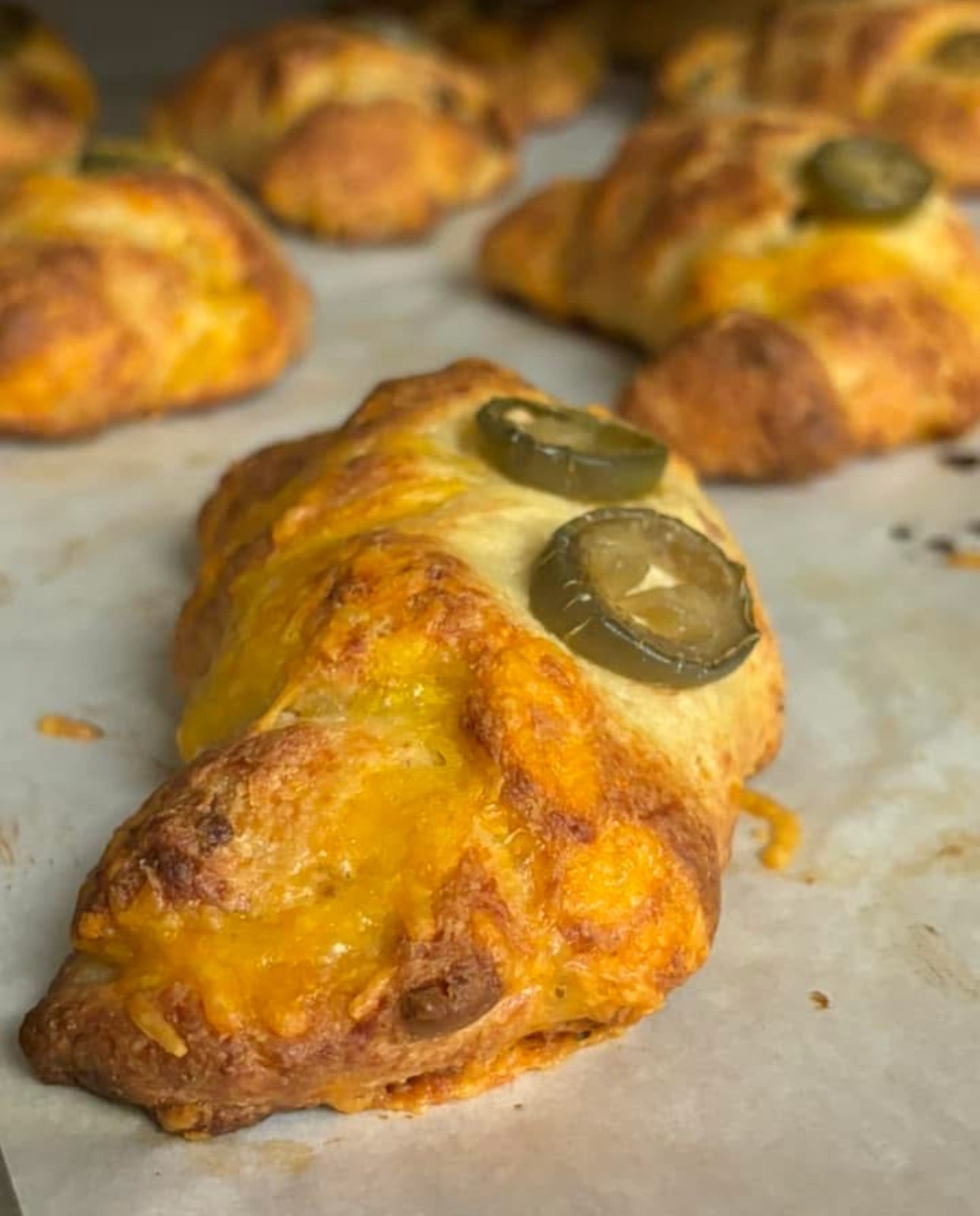 Low Carb Gluten-free Jalapeño Cheddar Croissants