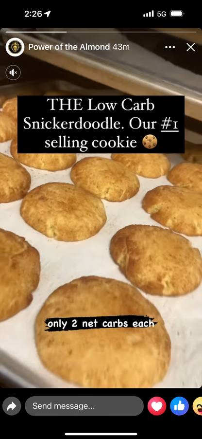 Sampler Snickerdoodle Cookies  Gluten-free, sugar free, grain free, dairy free, low carb, keto